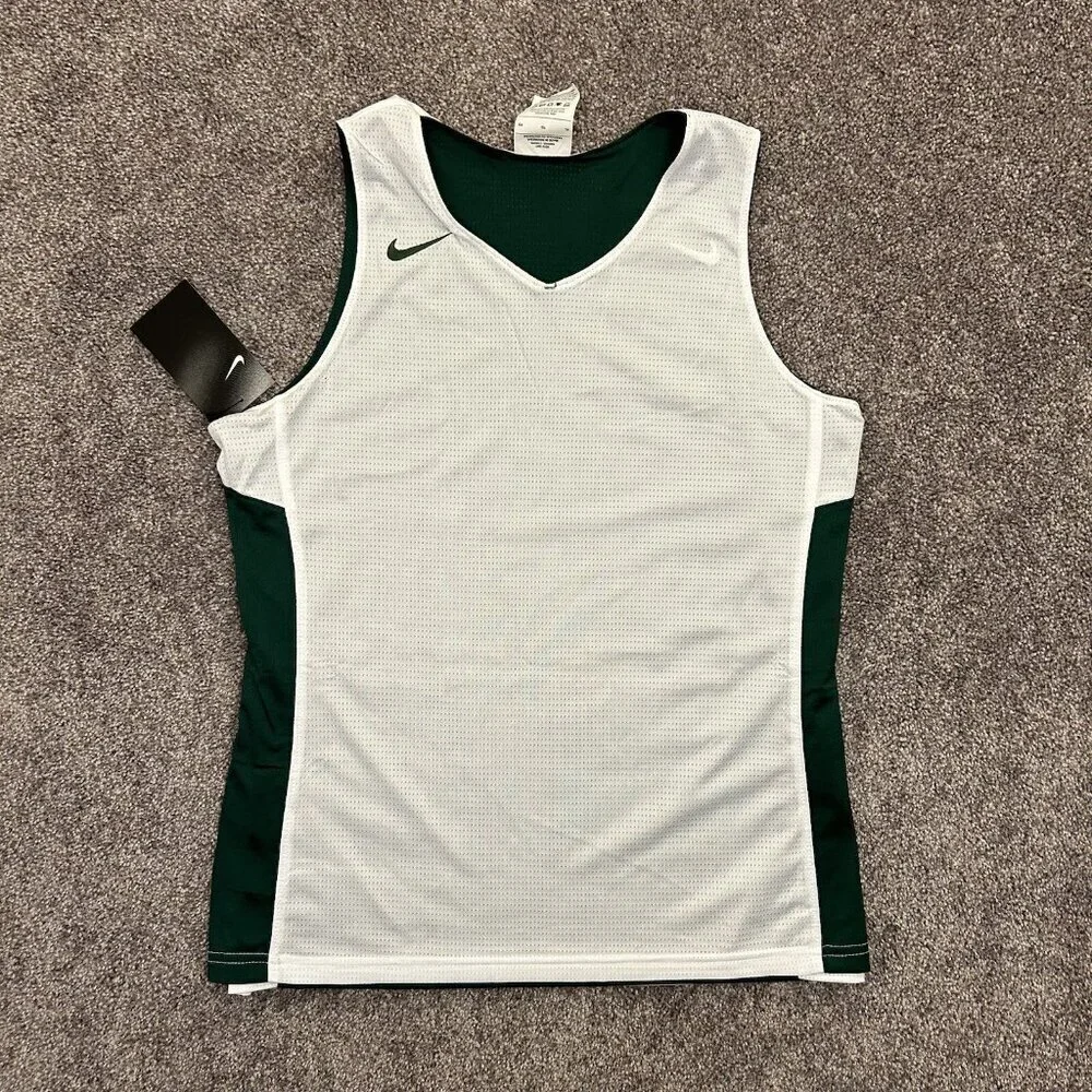 Nike Reversible Basketball Tank Training Practice Green White Kids Size XL - NWT